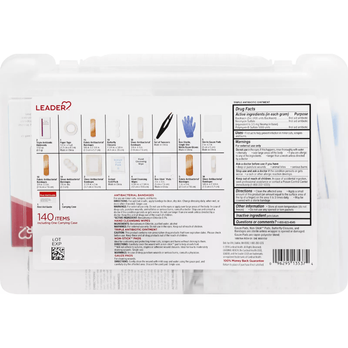 Leader First Aid Kit - 140 Pc