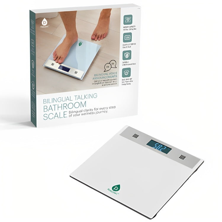 Báscula de baño bilingüe parlante Pursonic