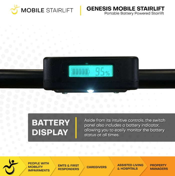 Genesis Mobile Stairlift Battery Powered & Portable Stair Wheelchair