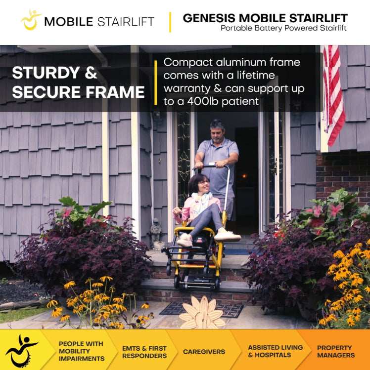 Genesis Mobile Stairlift Battery Powered & Portable Stair Wheelchair