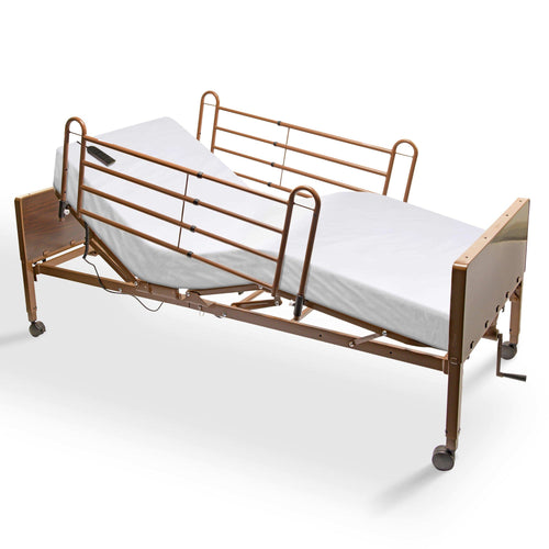 Semi Electric Hospital Bed - 36"x80" - Adjustable Height and Hi Lo - Shop Home Med