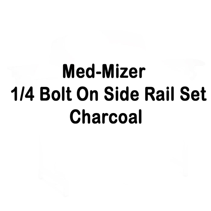 Med-Mizer 1/4 Bolt On Side Rail Set – Charcoal