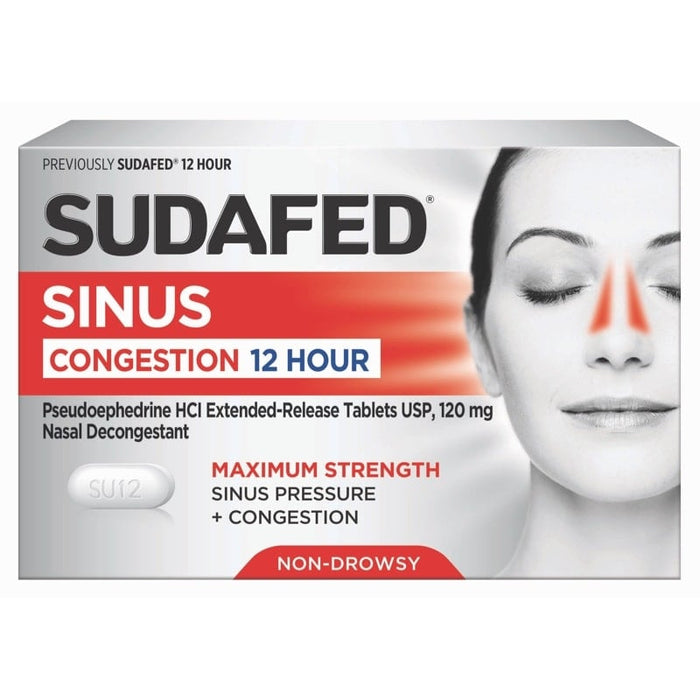 Sudafed Maximum Strength 12 Hour Sinus Congestion Relief Caplets