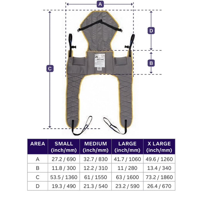 Joerns Hoyer 4-Point Comfort Access Padded Patient Sling