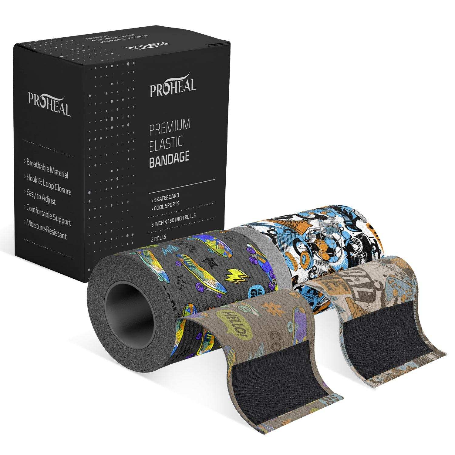 Skate Boards & Sports Compression Bandage Wrap For Wounds - 2 Pack - Shop Home Med