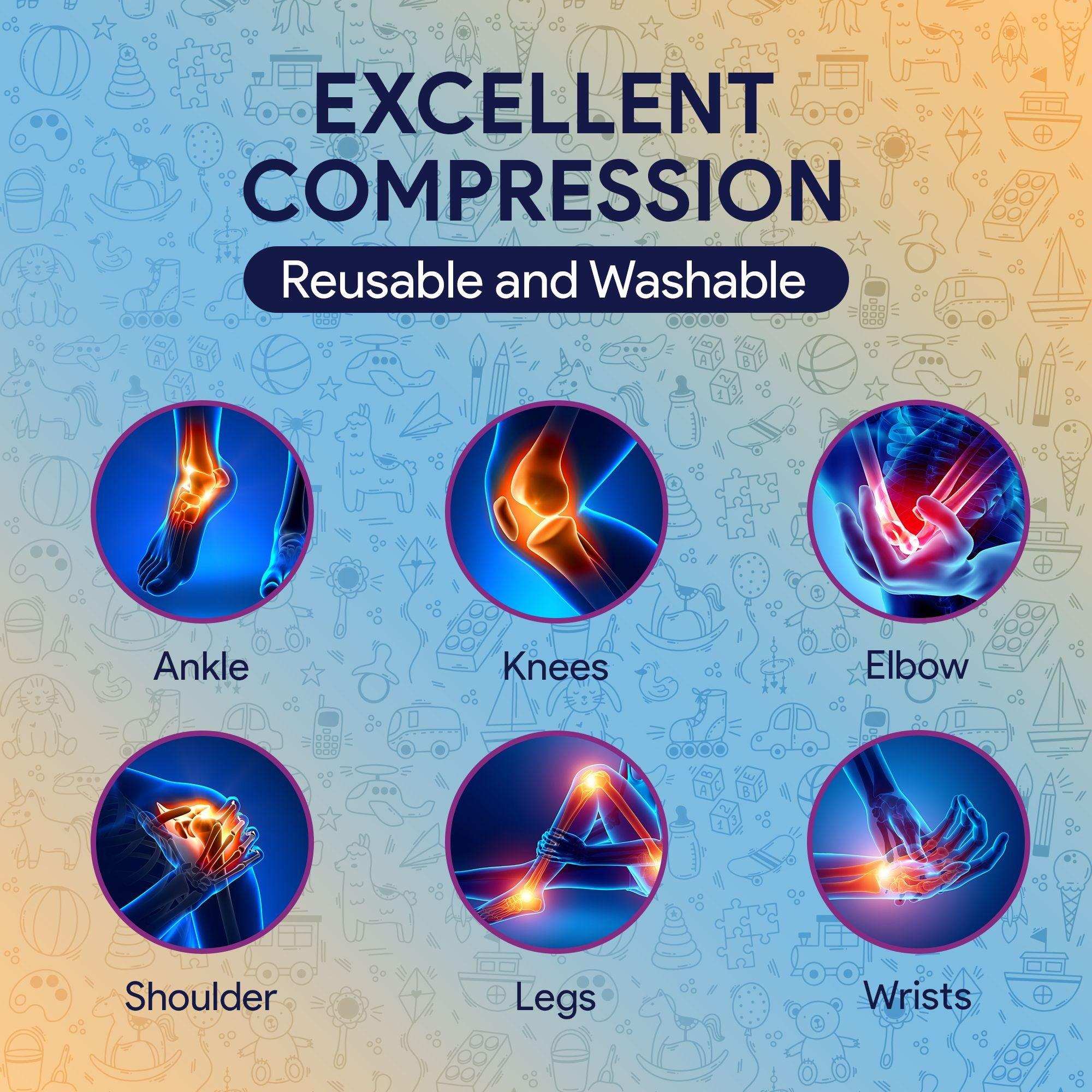 Skate Boards & Sports Compression Bandage Wrap For Wounds - 2 Pack - Shop Home Med