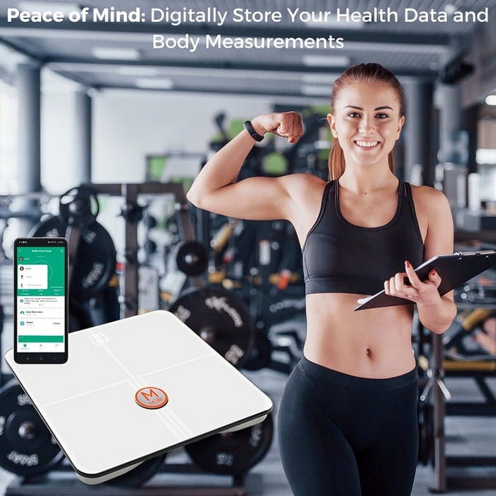 Mobi Smart BMI WiFi Digital Body Composition Scale with App Analysis and 18 Body Measurements