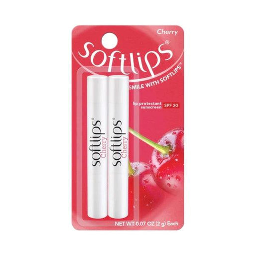 Softlips Lip Protectant Balm Sunscreen SPF 20 Cherry Twin-Pack - Shop Home Med