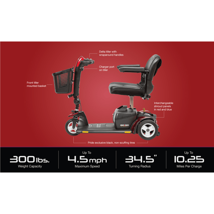 Pride Mobility Go Go Elite Traveller 3-Wheel Scooter