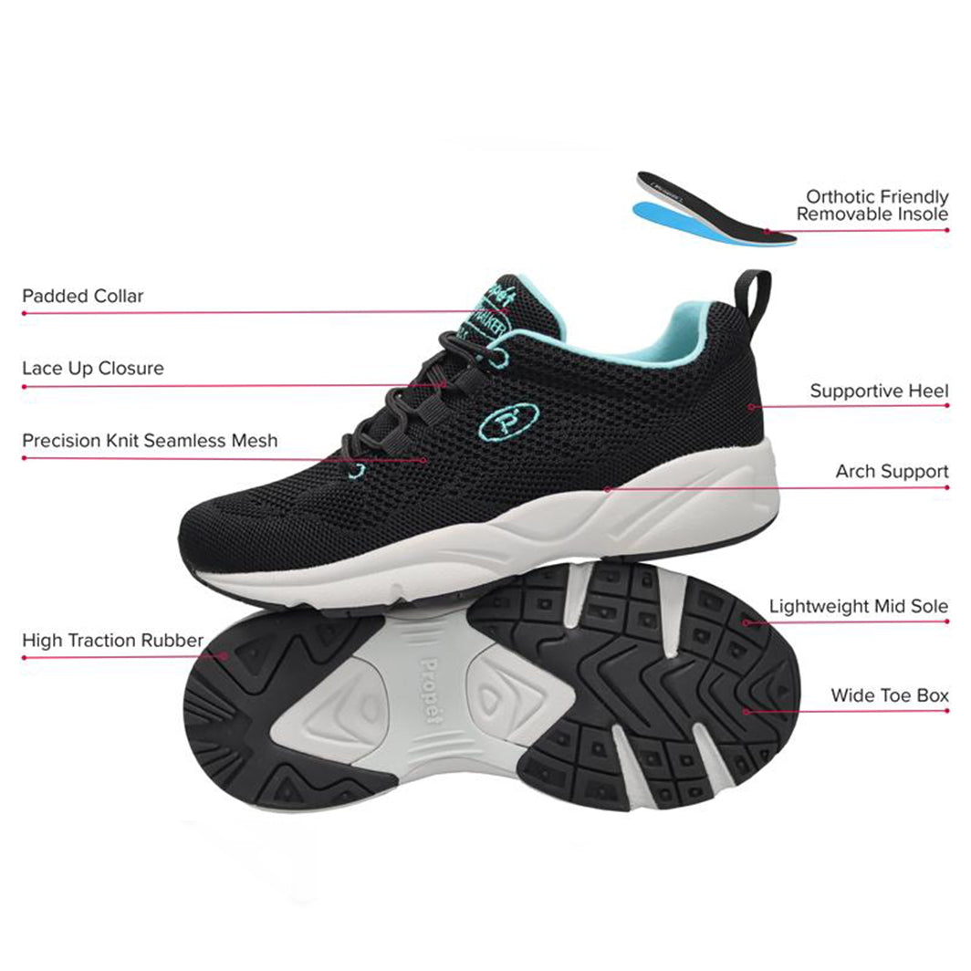 Zapatillas deportivas para caminar Propet Footwear Stability Fly para mujer con profundidad extra, aptas para diabéticos y ortopédicos