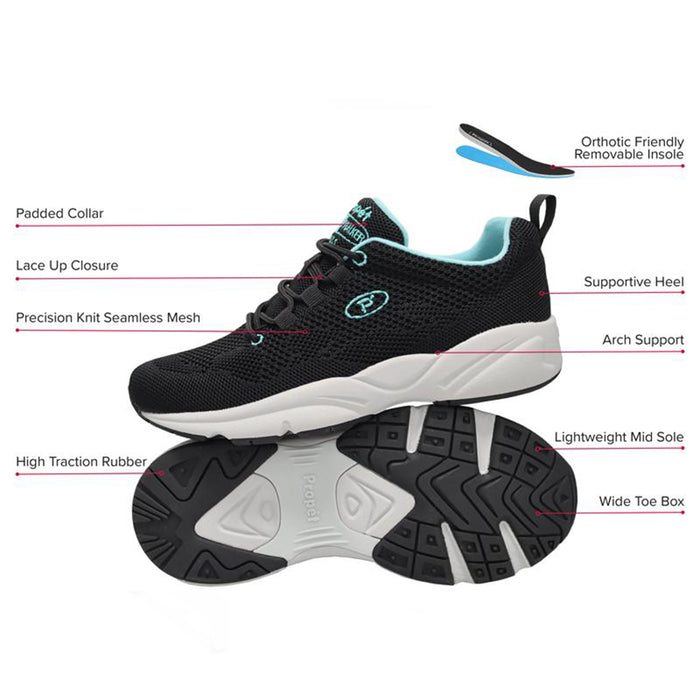 Zapatillas deportivas para caminar Propet Footwear Stability Fly para mujer con profundidad extra, aptas para diabéticos y ortopédicos