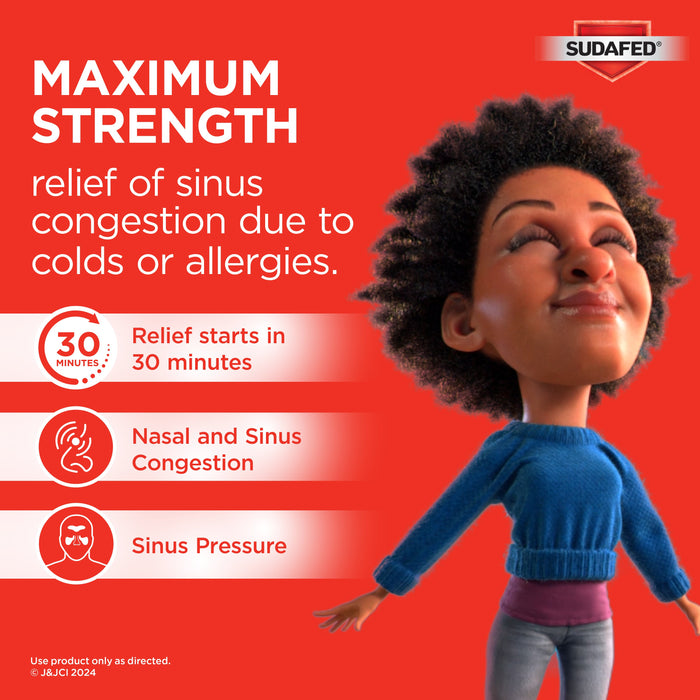 Sudafed Maximum Strength Sinus Congestion Relief Tablets