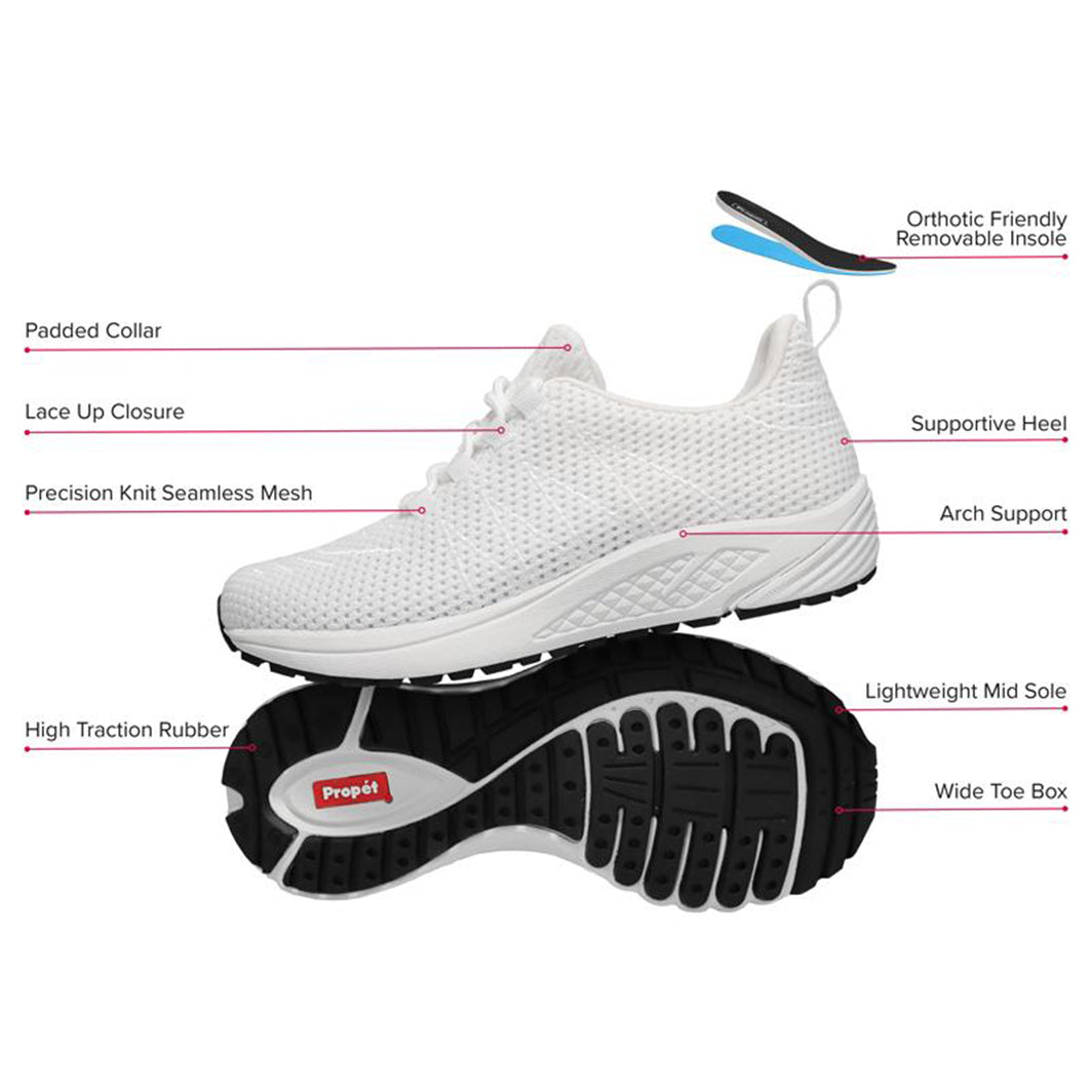 Zapatillas deportivas de malla de doble profundidad Tour Knit de Propet Footwear para mujer, aptas para diabéticos y ortopédicos