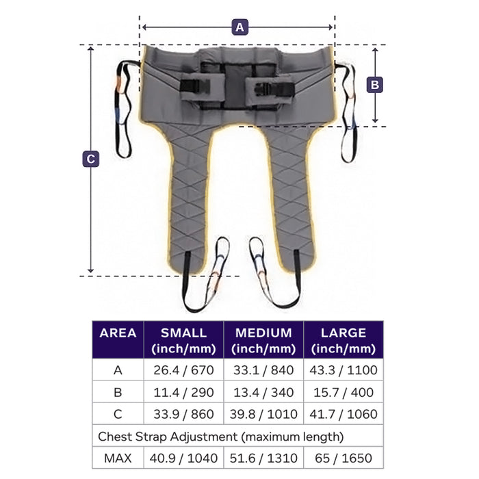 Joerns Hoyer Deluxe Transport Loop Style Patient Sling