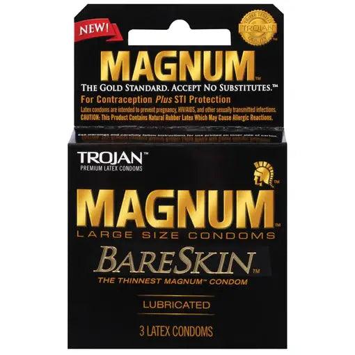 Trojan Magum Bareskin Large Size Condoms - 3 Count - Shop Home Med