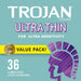 Trojan Ultra Thin Condoms For Ultra Sensitivity Lubricated - 36 Count Value Pack - Shop Home Med
