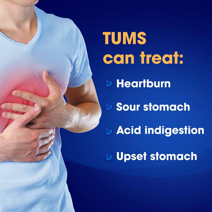 TUMS Antacid Chewy Bites Heartburn Relief Chewable Tablets Berry - 32 Count - Shop Home Med
