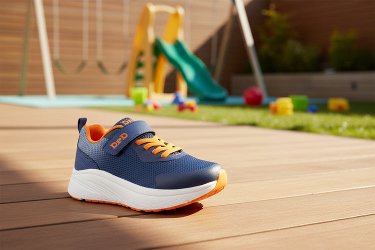 Ortesis de tobillo y pie DrD Kids Footwear Turbo Sneaker y apta para ortopedia