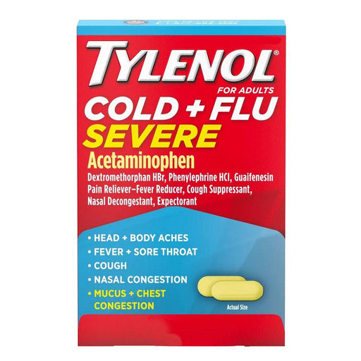 Tylenol Cold & Flu Severe Multi Symptom Caplets Acetaminophen - 100ct - Shop Home Med