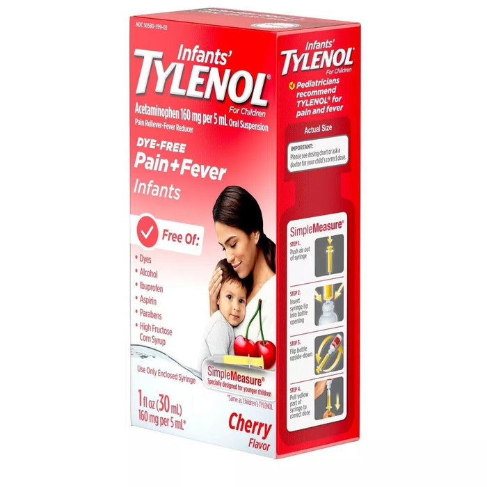Tylenol Infant Dye-Free General Pain Reliever - Cherry - 1 fl oz - Shop Home Med