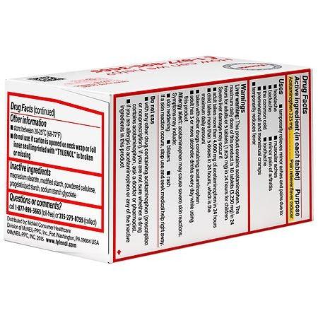 Tylenol Regular Strength 325 mg Tablets - Shop Home Med