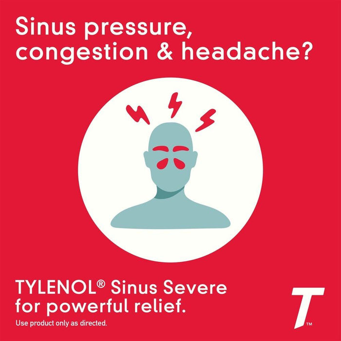 Tylenol Sinus Severe Non-Drowsy Pain & Congestion Relief Caplets - Acetaminophen - Shop Home Med