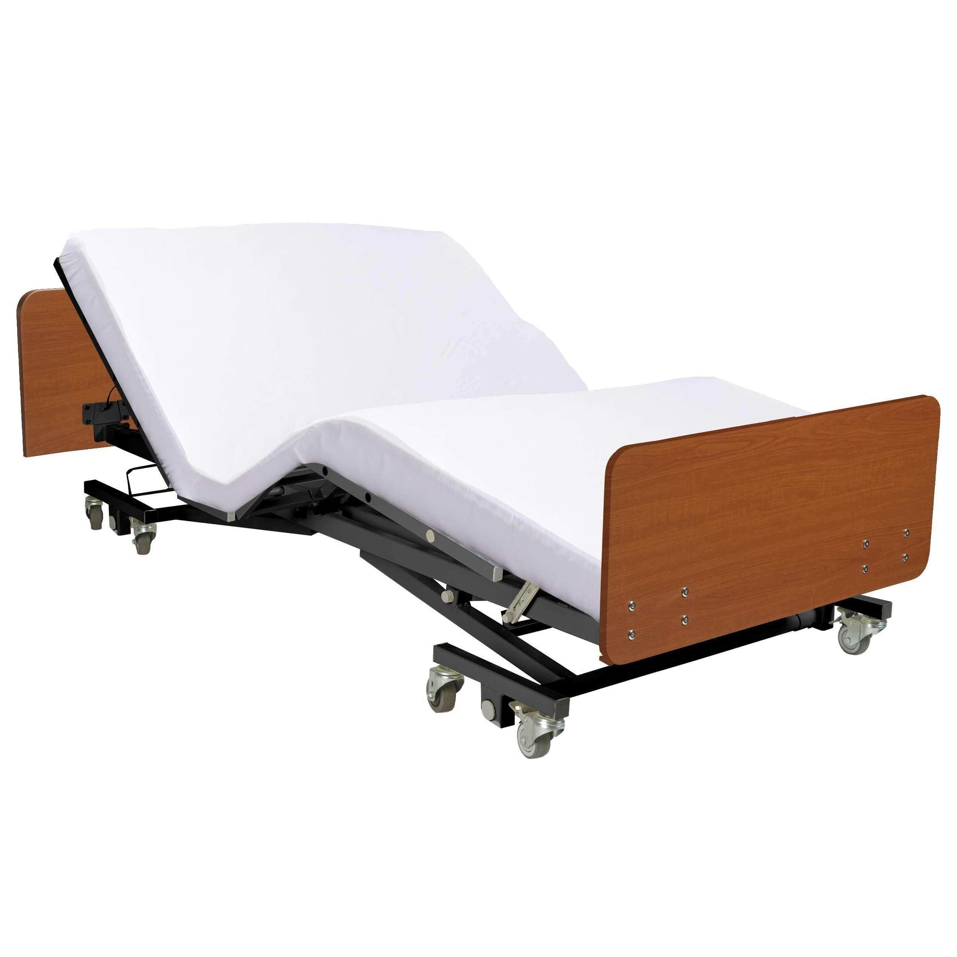 Ultra Low Electric Homecare Hospital Bed and Memory Foam Mattress - Expandable Width - Shop Home Med