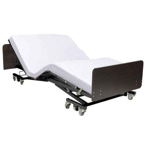 Ultra Low Electric Homecare Hospital Bed and Memory Foam Mattress - Expandable Width - Shop Home Med