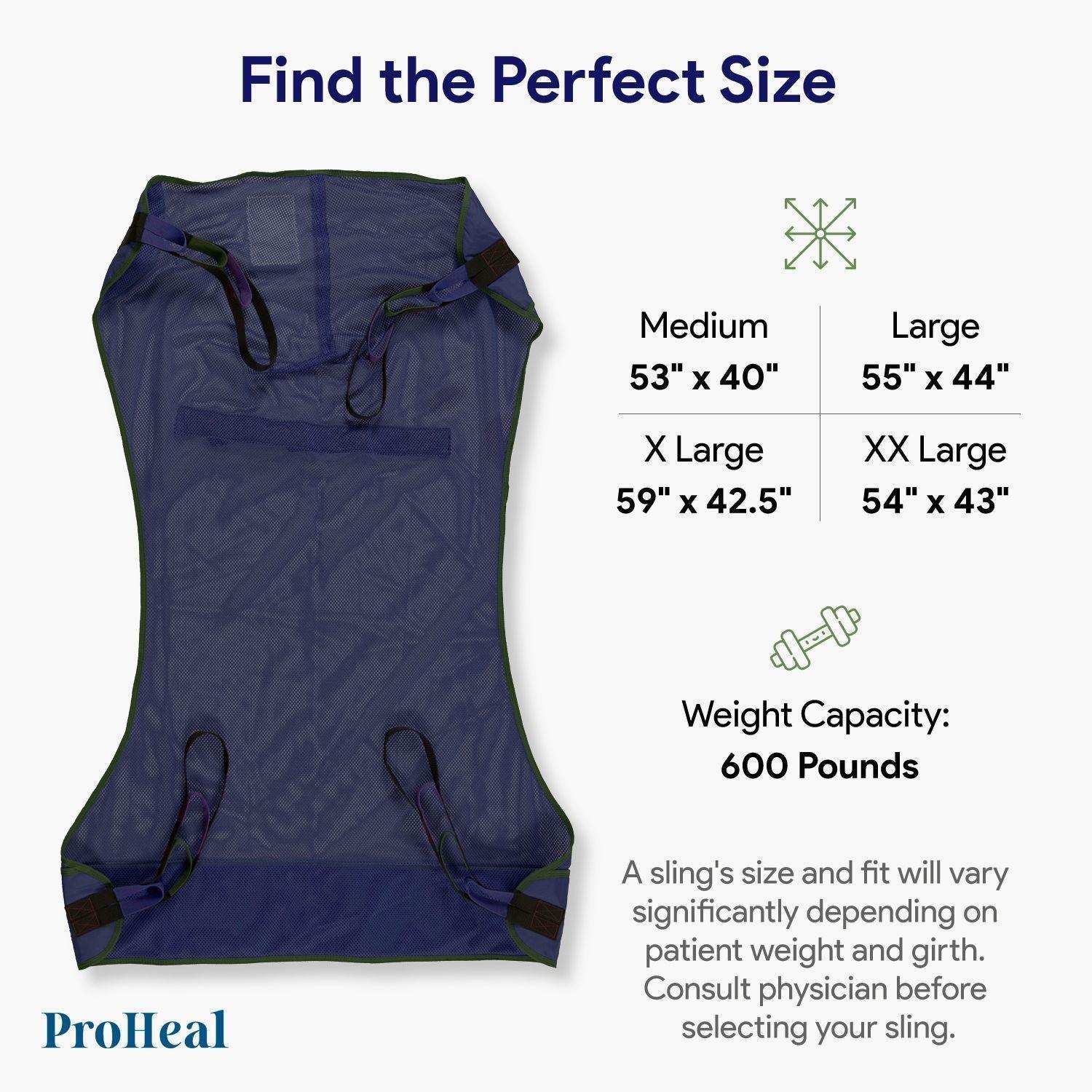 ProHeal Universal Full Body Mesh Lift Sling - Shop Home Med