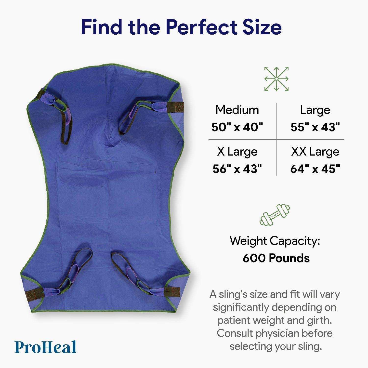 ProHeal Universal Full Body Solid Lift Slings - Shop Home Med