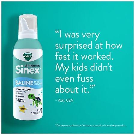 Vicks Children's Saline Nasal Spray, Drug Free Ultra Fine Mist with Hint of Aloe - Shop Home Med