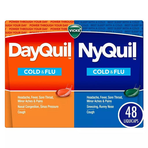 Vicks DayQuil and NyQuil LiquiCaps, Combo Pack, 48 ct. (32 ct. Dayquil / 16 ct. Nyquil) - Shop Home Med