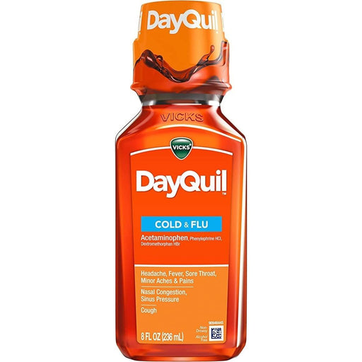 Vicks DayQuil Cold & Flu Medicine Liquid - 8 fl oz - Shop Home Med