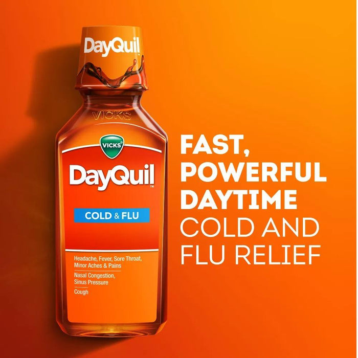 Vicks DayQuil Cold & Flu Medicine Liquid - 8 fl oz - Shop Home Med