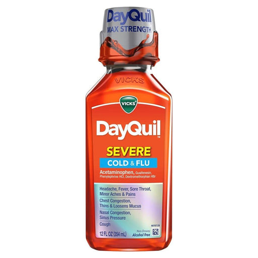 Vicks DayQuil Severe Cold & Flu Relief Liquid - 12 Oz - Shop Home Med