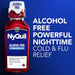Vicks NyQuil ALCOHOL FREE Cold & Flu Relief Liquid Medicine Berry Flavor - 12 FL OZ - Shop Home Med