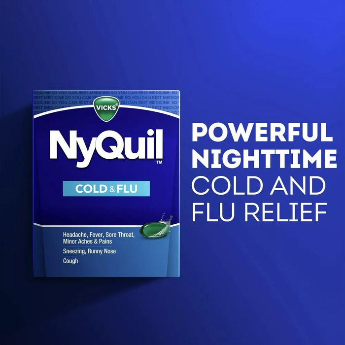 Vicks NyQuil Cold & Flu Medicine LiquiCaps - 24ct - Shop Home Med