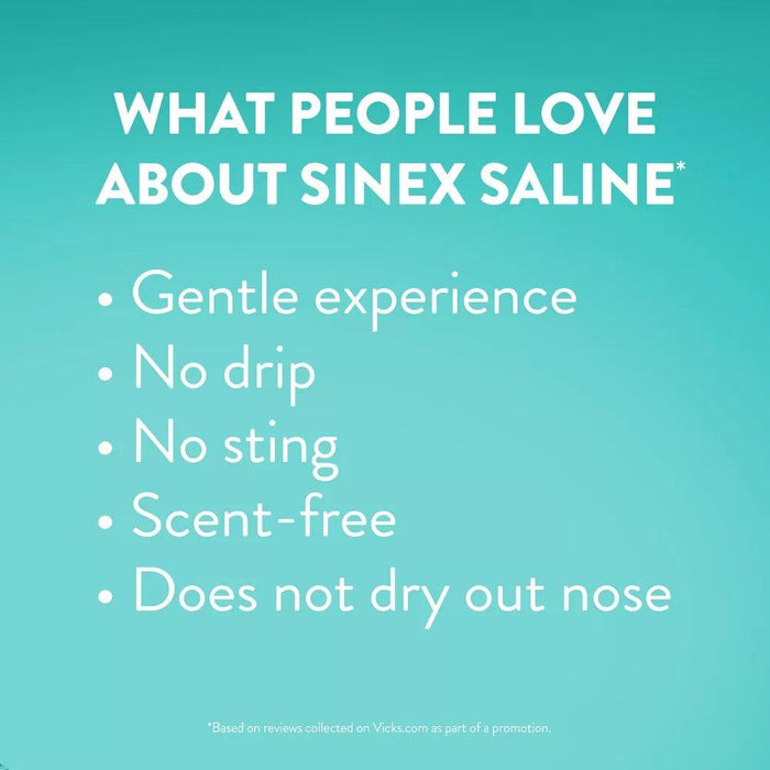 Vicks Sinex Saline Nasal Spray Ultra Fine Mist - 5oz - Shop Home Med