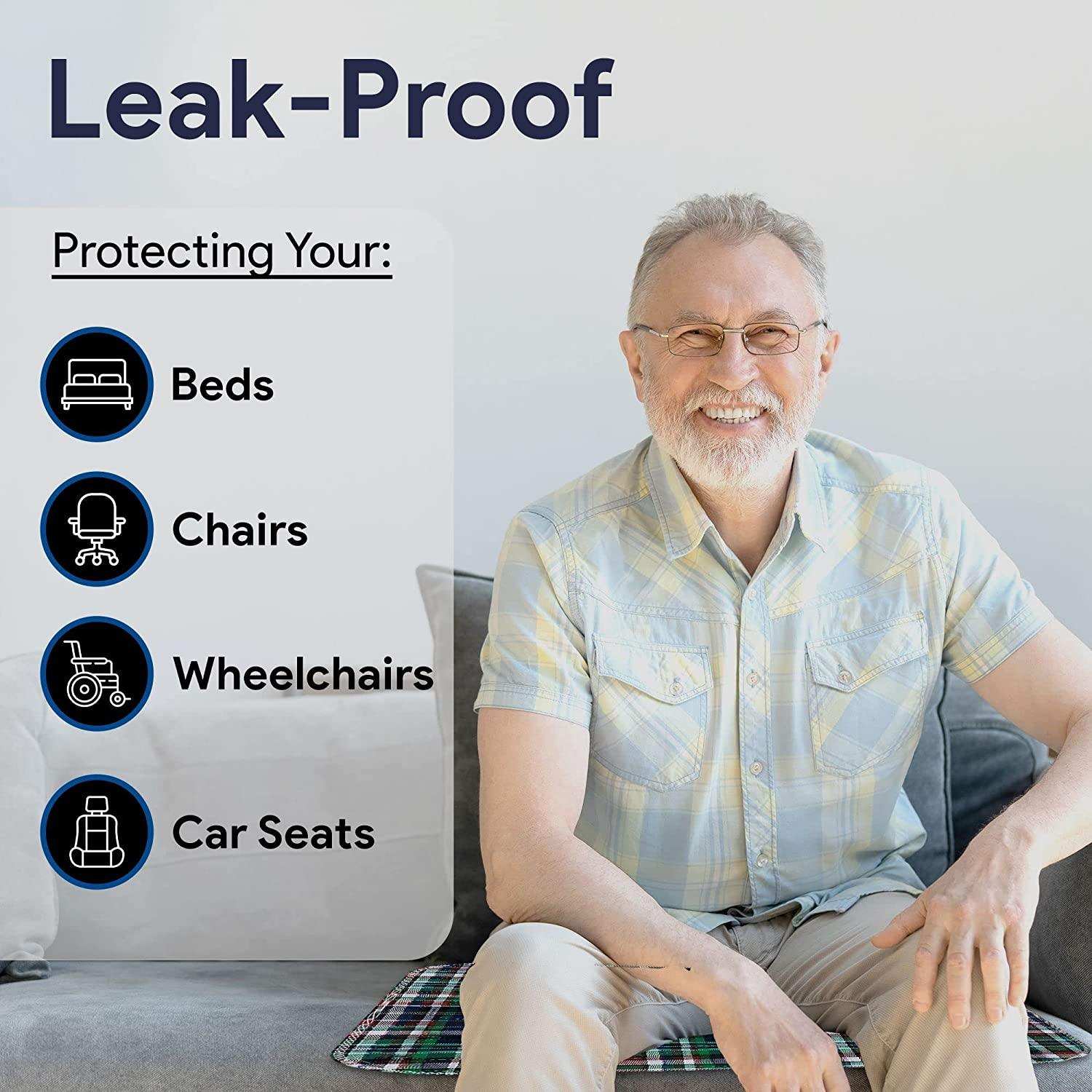 ProHeal Washable Bed Pads - Soft Tartan Leak Proof Chucks - 34"x36" - Shop Home Med