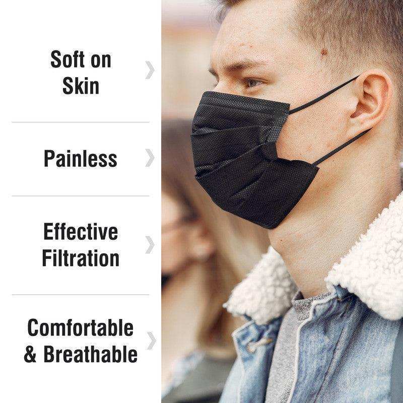 WeCare 4-ply Black Masks - Shop Home Med