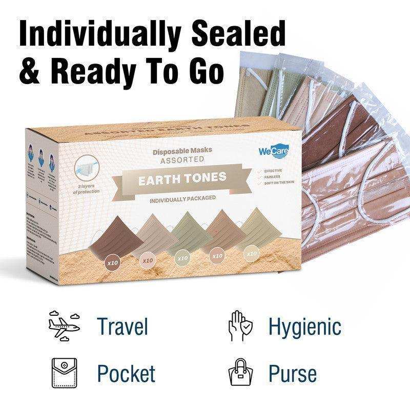 WeCare Assorted Earth Tone Collection Masks - Shop Home Med