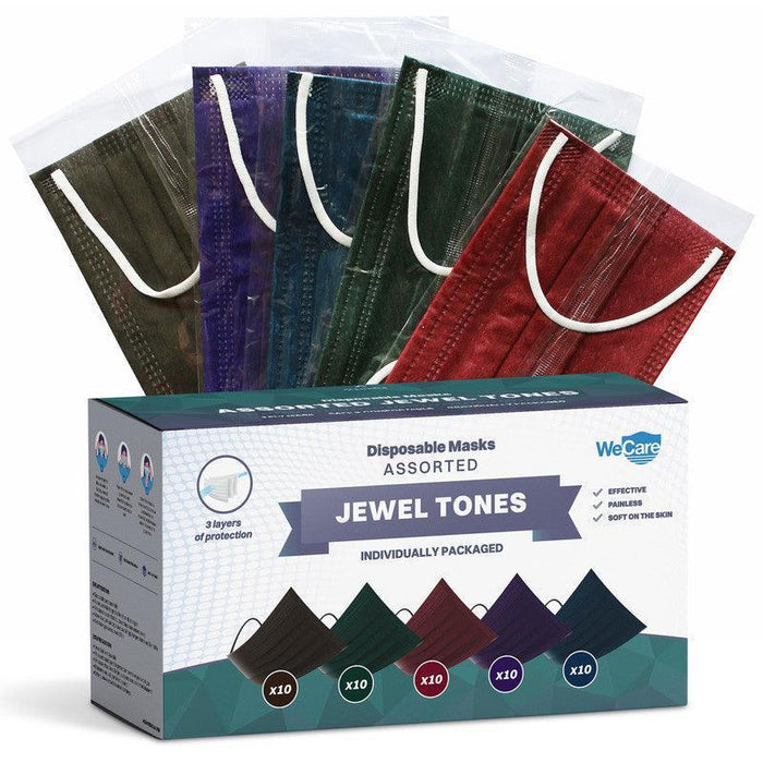 WeCare Assorted Jewel Tone Collection Masks - Shop Home Med