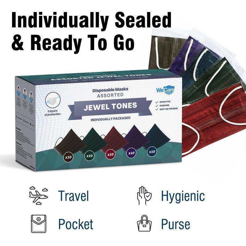 WeCare Assorted Jewel Tone Collection Masks - Shop Home Med