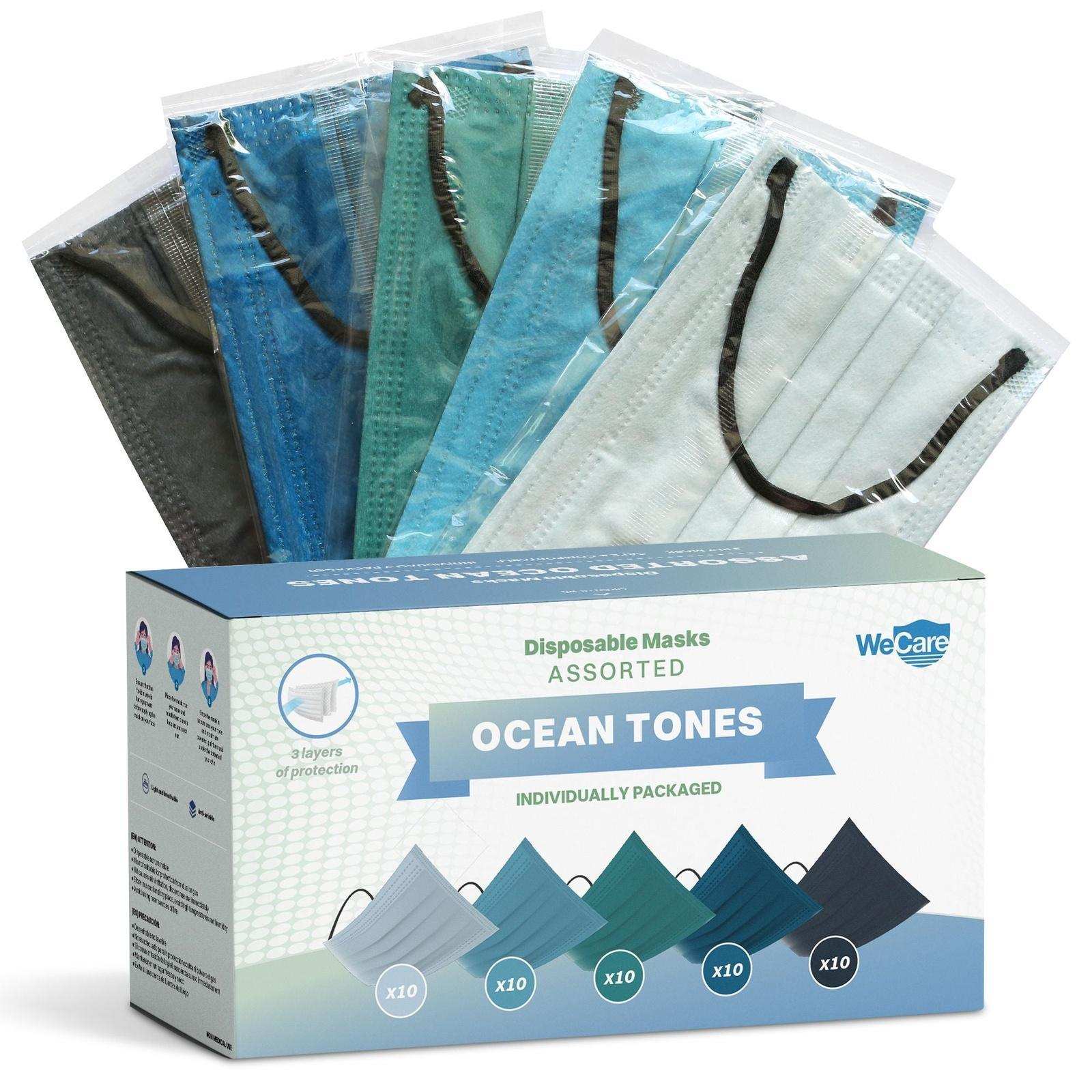 WeCare Assorted Ocean Tones Masks - Shop Home Med