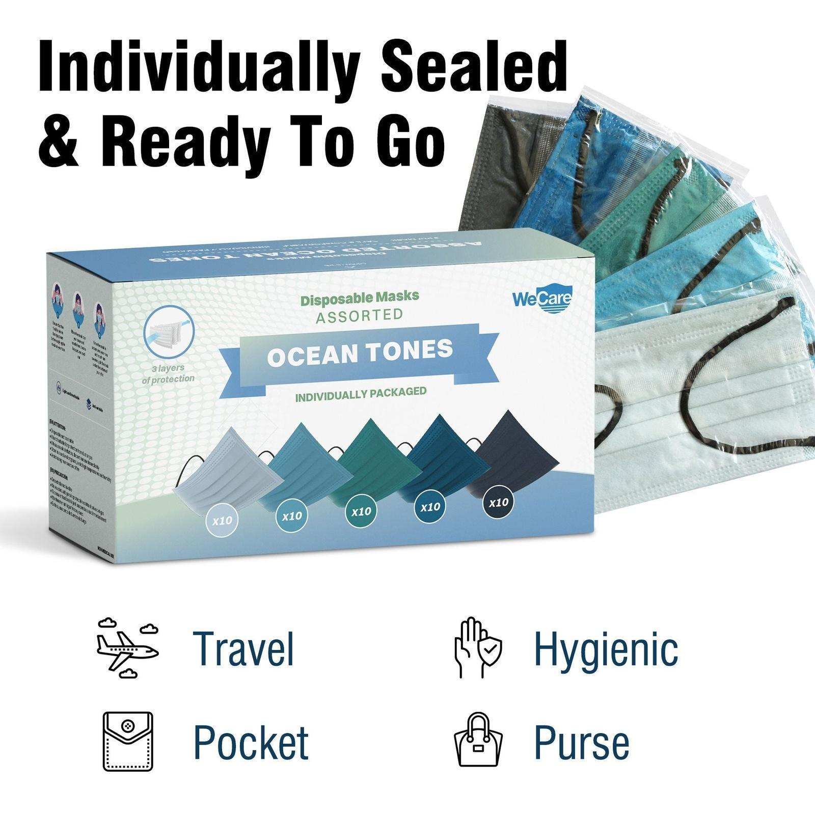WeCare Assorted Ocean Tones Masks - Shop Home Med