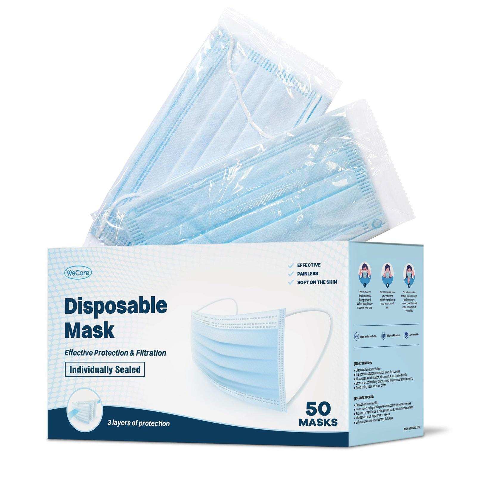 WeCare Blue Masks - Shop Home Med