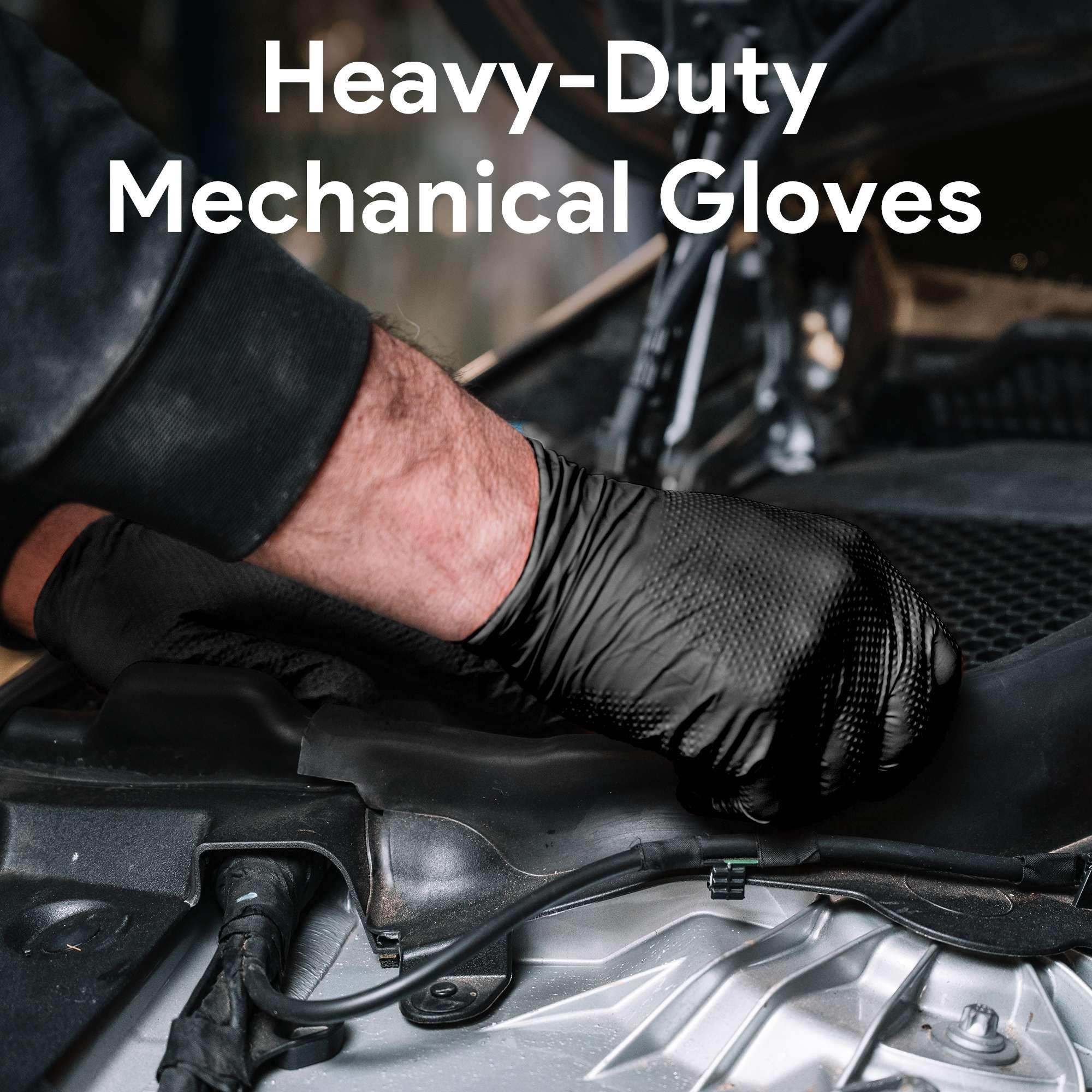 WeCare Diamond Textured 8 Mil Nitrile Gloves - Black - Shop Home Med