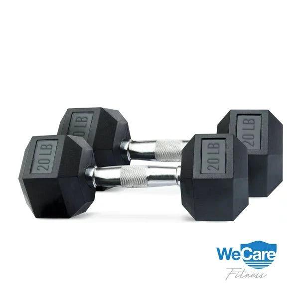 Wecare Fitness Chrome Dumbbells 20Lb - Black - Shop Home Med