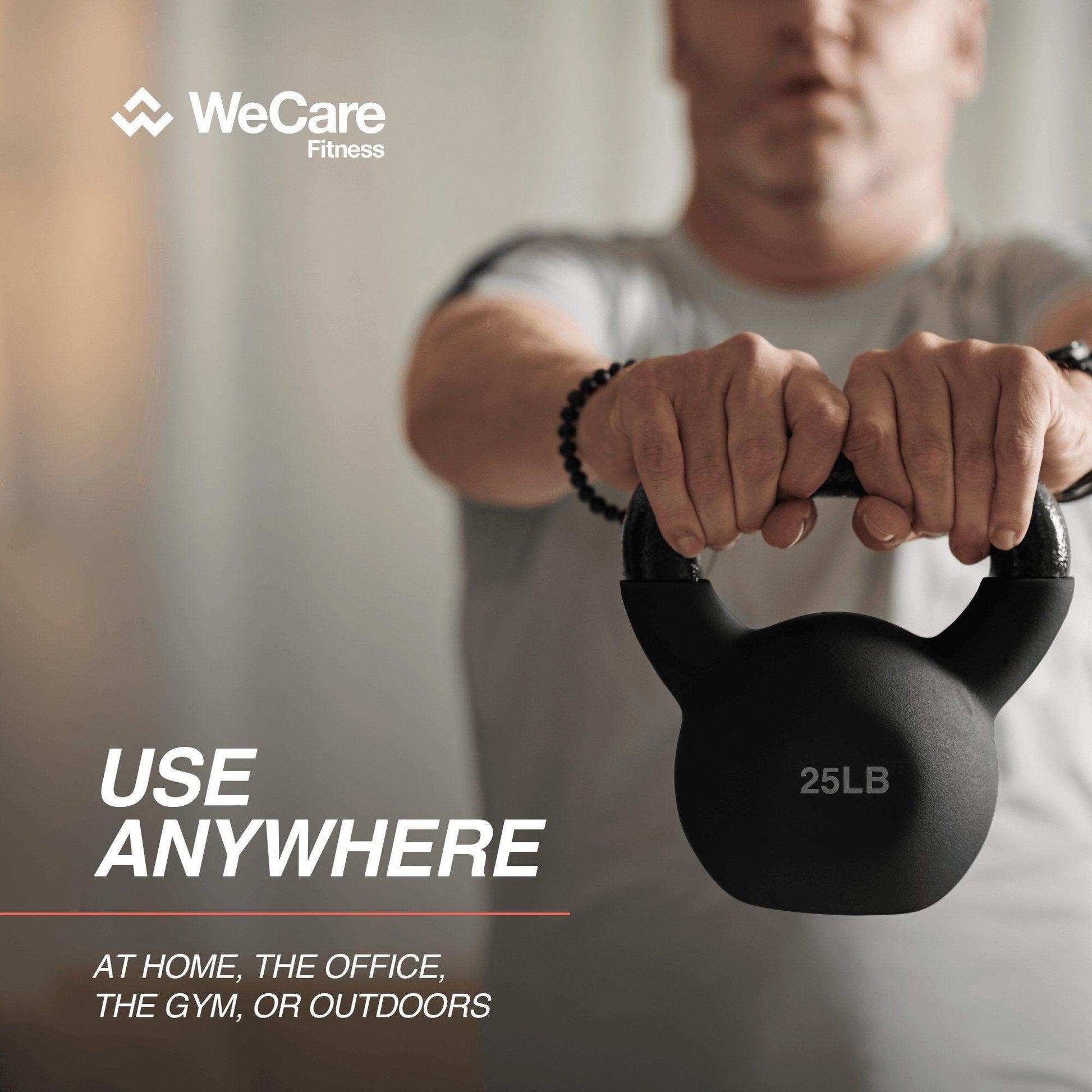 WeCare Fitness Kettlebell 15LB Cast Iron - Shop Home Med