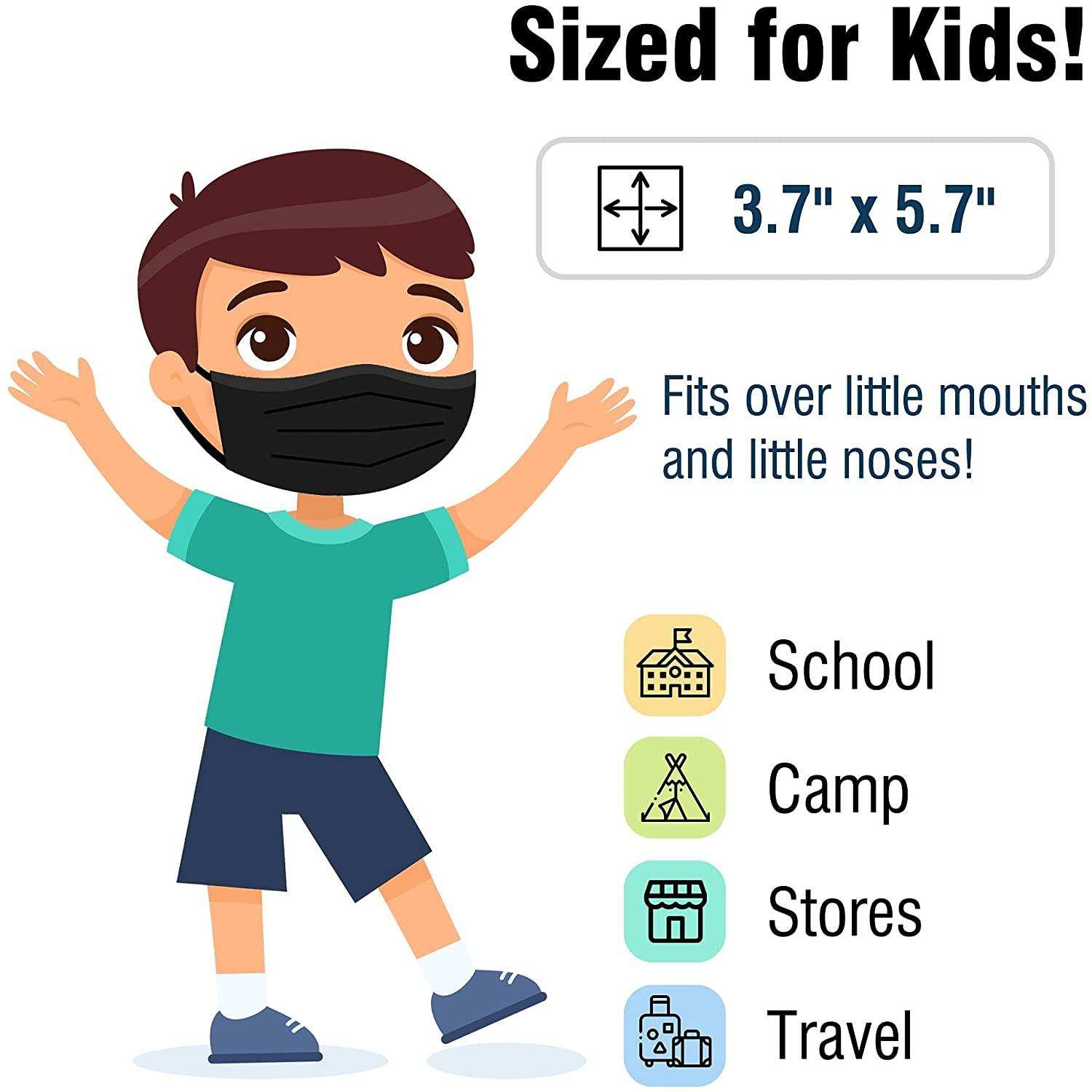 WeCare Kids 4-ply Black Masks - Shop Home Med